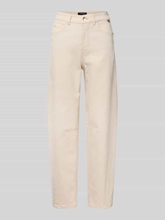 Marc Cain Relaxed Fit High Waist Jeans mit Eingrifftaschen in Offwhite, Gr&ouml;&szlig;e 38