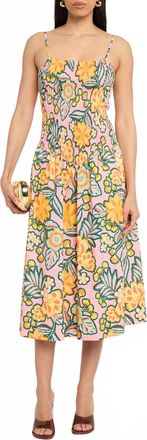 Misa Womens Roxie Floral Midi Dress In Desert Flower