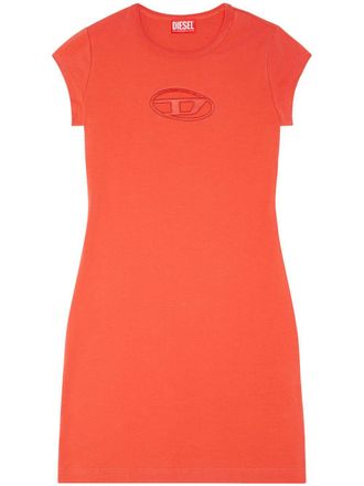 Diesel D-Angiel cut-out T-shirt minidress - women - Cotton/Elastane - M - Orange