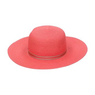 Borsalino Giselle Strooien Hoed met Brede Rand - Dames - Hoeden - Rood - M - Accessoires