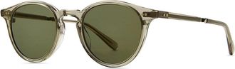Garrett Leight MARMONT II S OI-WG/GRN Mens Sunglasses Green Size 48