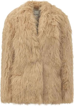 Isabel Marant Jassen, Dames, Geel, S, Faux Fur & Shearling Jassen