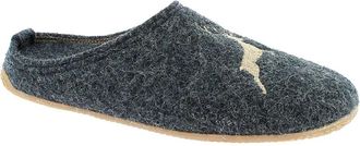 Living Kitzbühel Living KitzbÃ.25hel Slippers Womens Black Deer Wool Slip On Round Toe JOBB1989