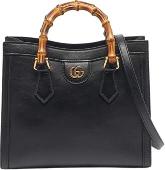 Gucci Pre-owned Leather Handbag - Dames - Pre-owned - Zwart - Maat: ONE Size Leer