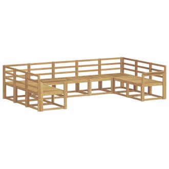 vidaXL Conjunto De Sof&aacute;s De Exterior 9 Pcs Blanco Vidaxl