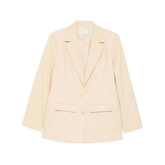 Gestuz Blazers, female, Beige, Size: S Notched Lapel Blazer