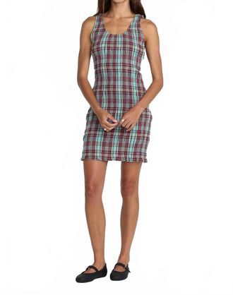 Rvca Isla Mini Dress In Aqua Haze