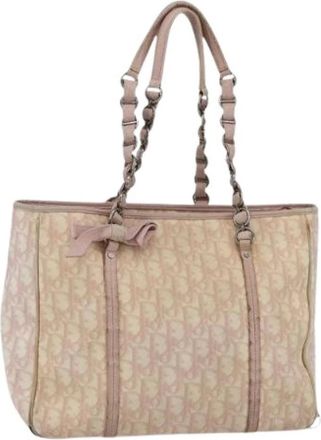Dior Pre-owned Vintage PVC Leren Tote Tas - Dames - Vintage Shopper - Roze - ONE Size - Leer - Vintage