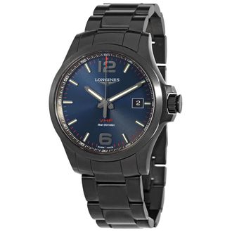 Longines Conquest V.H.P. Perpetual Quartz Blue Dial Mens Watch L3.726.2.96.6