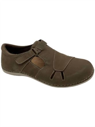 Earth Womens Penny Adjustable Slip-Ons In Mushroom Nubuck