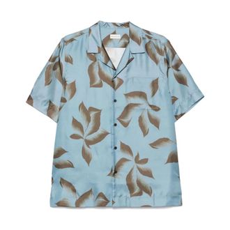Dries Van Noten Short Sleeve Shirts, male, Multicolor, Size: M Carltone Shirt