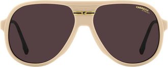Carrera Aviator Full Rim Sunglasses - Beige