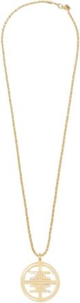 Elisabetta Franchi Collana lunga con medaglione - - Accessories - Donna - Giallo - ONE SIZE