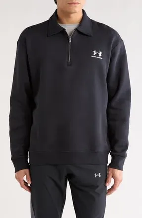 Under Armour Icon Fleece Quarter Zip Sweatshirt in Black at Nordstrom Rack, Size X-Large