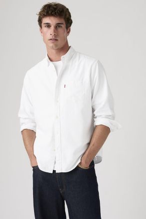 Levi's Camisa cl&aacute;sica de corte est&aacute;ndar y un bolsillo - Hombre - XL - Blanco / White 17