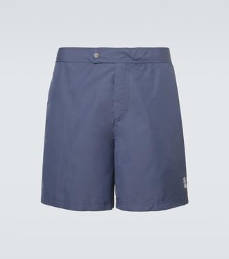 Brunello Cucinelli Logo swim trunks