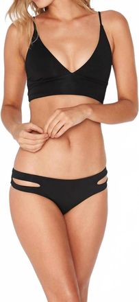 L*Space Solid Estella Full Bikini Bottom In Black