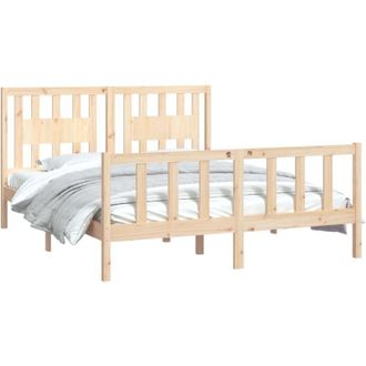 vidaXL Estructura De Cama Sin Colch&oacute;n Madera Maciza De Pino 160x200 Cm Vidaxl