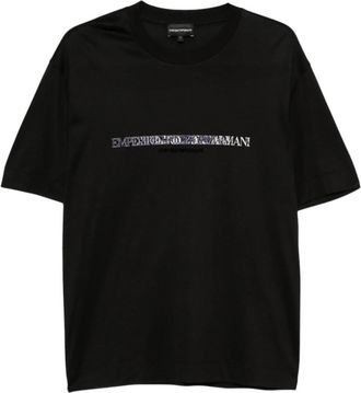 Emporio Armani Black Logo Crew Neck T-Shirt