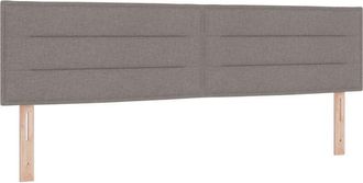 vidaXL LED Headboard Lines Design Taupe 90 cm Fabric vidaXL