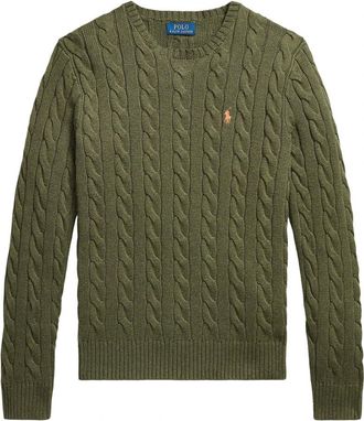Polo Ralph Lauren Pullover - Heren - Ronde hals truien - Groen - XL - Leer - Truien & Vesten