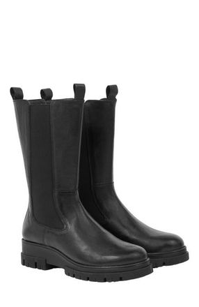 Celtic & Co. Chunky Tall Chelsea Boot in Black Leather at Nordstrom, Size 6