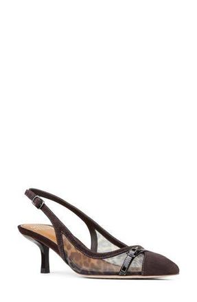 Donald J Pliner Slingback Kitten Heel Pump in Black-Natural/Blnr at Nordstrom Rack, Size 6.5