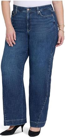 NYDJ Plus Teresa Side Seam Jeans Womens Clothing Sunset Villa : 18W 33, Cotton/Denim/Elastane