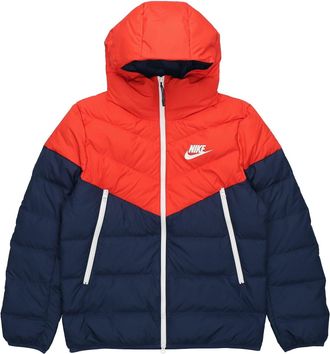 Nike Mens Nike Logo Hooded Jacket Down Jacket Colorblock CU0226-673