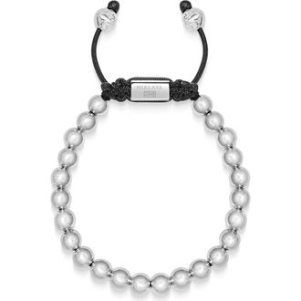 Nialaya Sterling Silver Beaded Bracelet at Nordstrom, Size X-Large