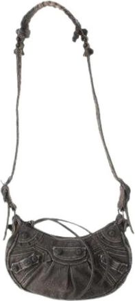 Balenciaga Pre-owned Le Cagole Crossbody Bag - Dames - Vintage Schoudertas - Zwart - ONE Size - Denim - Vintage