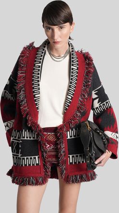 Alanui Cardigan In Red Wool