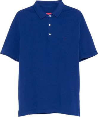 Isaia Embroidered Button Polo Shirt