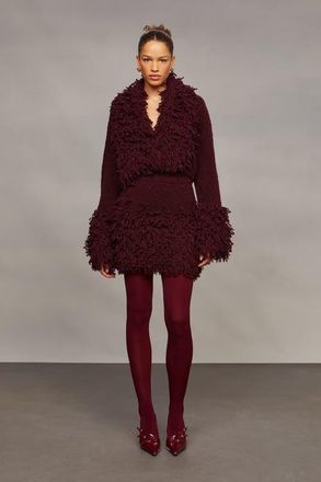 AMUR Lilia Knit Top in Pinot Noir at Nordstrom, Size 2