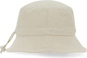 GCDS SS23U530506_66 Monogram Cotton Bucket Hat - White