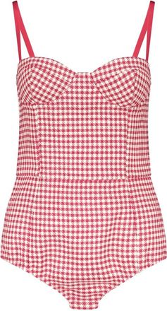 Red Valentino Micro-patroon Body - Dames - Badpakken - Rood - XS - Katoen - Badmode