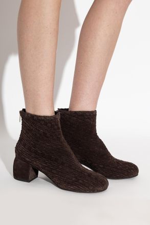 AGL Suede Heeled Ankle Boots Tina Woven, Womens, Brown