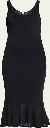 Toteme Fluted Hem Sleeveless Midi Dress