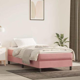 vidaXL Vidaxl - Materasso a Molle Insacchettate Rosa 100x220x20 cm in Velluto