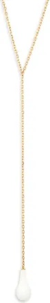 Toteme Crystal Drop Necklace in White/gold at Nordstrom