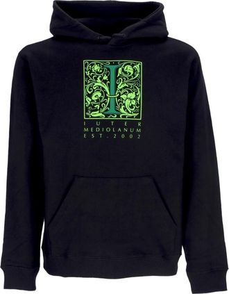 Iuter Zwarte Hoodie met Kangoeroezak - Heren - Hoodies - Zwart - XL - Katoen - Hoodies & sweatvesten