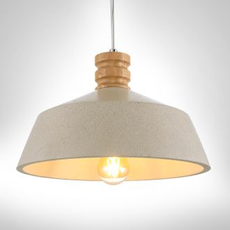 Paco Home Luminaria Suspendida, E27, L&aacute;mpara Para Sal&oacute;n, Comedor Y Cocina De Altura Ajustable Hormig&oacute;n Arenisca Blanca, Sin Bombillas - Paco Home