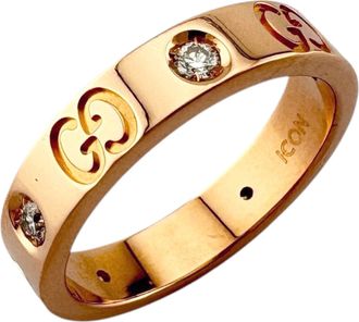Gucci Pink Gold Pink Gold (18K) Band Ring (Pre-Owned)