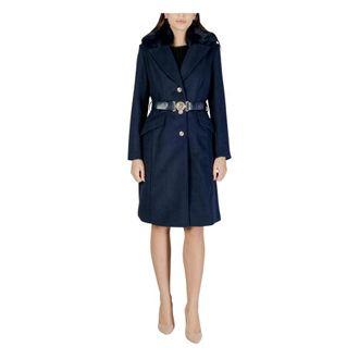 Guess Jassen, Dames, Blauw, XL, Wol, Patrice Belted Coat