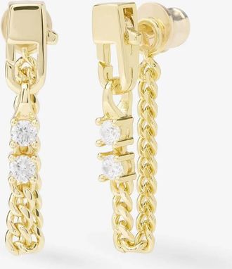 Melinda Maria Womens Baby Julian Loves Diamonds Soft Hoops Earrings In Gold