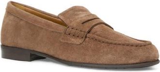 Aquatalia Ellis Penny Loafer in Amaretto Suede at Nordstrom, Size 10.5