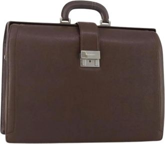 Burberry Pre-owned Handbags, female, Brown, Size: ONE SIZE Pre-owned Vintage Business Bag