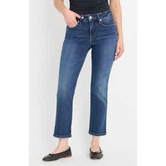 Good American Good Petite High Waist Straight Leg Jeans in Indigo511 at Nordstrom, Size 12