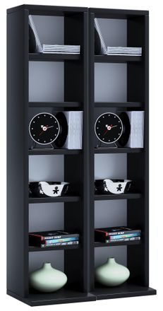 ebuy24 Ebuy24 - Soporte De Dvd De Cd De Madera Vcm Estante De Cd Con Espacio Para 204 Cd O 72 Dvds O 40-videos Dimensiones: Al. 92 X An. 42 X T. 20 Cm Estant
