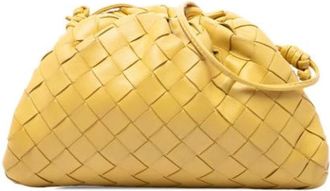Bottega Veneta Tweedehands leren schoudertassen - Dames - Vintage Schoudertas - Geel - ONE Size - Vintage